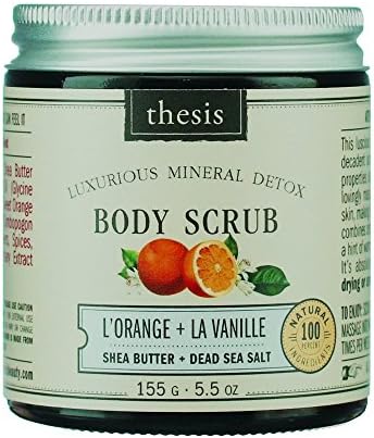 Body Scrub - Natural Dead Sea Salt Detox - Orange Vanilla - Travel Sized