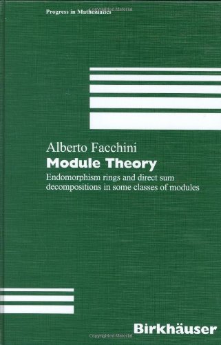 Module Theory: Endomorphism rings and direct sum decompositions in some classes of modules (Progress in Mathematics)