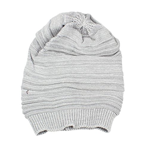 Cap ,BeautyVan Unisex Men Winter Warm Oversized Knit Baggy Beanie Ski Cap Hat (C)