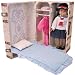 Vintage Map Design Doll Trunk with Bed for American Girl Dolls