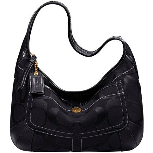 Buy AUTHENTIC COACH ERGO BLACK SIGNATURE HOBO 11600 (Patent Leather) now!