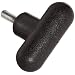 DimcoGray Black Thermoplastic T-Handle Wing Knob Female, Brass Bushing 3/8" x 1/2" Depth, 2-1/4" Diameter x 1-7/16" Height x 3/4" Hub Dia x 5/8" Hub Length (Pack of 10)