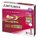三菱化学メディア BD-R(Video) 1回録画用 片面2層 260分 6倍速 5mmケース5P IJP対応ホワイト ワイド VBR260RSP5