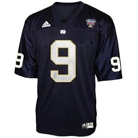 Adidas Notre Dame Fighting Irish #9 Navy Blue 2007 Sugar Bowl Replica Jersey