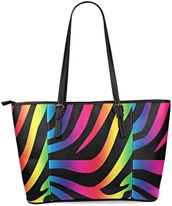 Mecoli Custom Animal Leopard Zebra Print Leather Tote Bag/Handbag/Shoulder Bag for Women Girls