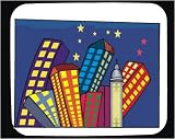 Decorated Mouse Pad with Sweden, Europe, urban, modern, skyscrapers, downtown, night, bent, buildings, cityscape, stars