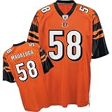Cincinnati Bengals #58 Rey Maualuga Orange Jerseys Authentic Football Jersey Size 48-56 (Please Select the Size When You Order, Can Do Drop Shipping)