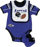Baltimore Ravens Newborn Creeper, Bib and Bootie Set