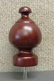 Sherwood Wood Finial in Mahogany finish for a 1-3/8" dowel rod - 2/pack [CAPITOL CITY LUMBER]