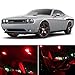 LEDpartsNow Interior LED Lights Replacement for 2008-2017 Dodge Challenger Accessories Package Kit (10 Bulbs), RED
