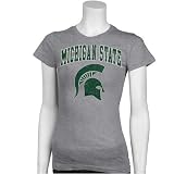Michigan State Spartans Ladies Ash Big Arch n' Logo T-shirt
