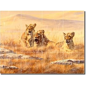 "Breakfast Club" by Robert Binks - Artwork On Tile Ceramic Mural 12.75" x 17" Kitchen Shower Backsplash