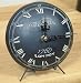 'Vintage Chic' Black Curved-Face Metal Clock on a Stand