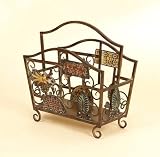 Distinctive Patterned Oxidize Finish METAL MAGAZINE STAND