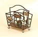 Distinctive Patterned Oxidize Finish METAL MAGAZINE STAND
