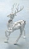 16 Silver Glitter Prancing Deer Christmas Decoration #39671 16 Silver Glitter Prancing Deer Christmas Decoration #39671