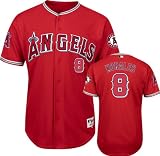 Kendrys Morales Jersey: Adult Majestic Alternate Scarlet Authentic Los Angeles Angels of Anaheim Jersey