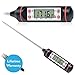 Best Outdoor and Barbeque Meat Thermometer Instant -Meat Thermometer with Hanging Strap ~ Clip & Long Probe - Easy LCD Screen - Grill Meat - All Foods - Candies - Baking - Extra Long Steel Probe.