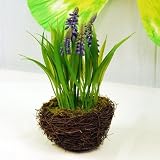 Osterdeko - künstl. Muskari Arrangement im Nest