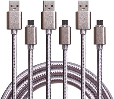 Micro USB Cable, KaiYeah [3-Pack] High Speed Thick 3FT Braided USB 2.0 A Male to Micro B Sync Data &amp; Charger Cable for Samsung Galaxy S7/S6/note 5/4, HTC, Motorola, Sony, Nokia and More, Grey