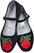Rose Embroidered Velvet Mary Jane Chinese Shoes