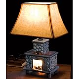 Hand Painted Ceramic Fireplace Table Lamp