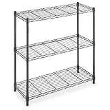 Whitmor 6070-3437 Supreme 3-Tier Shelving, Black (Kitchen)