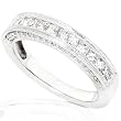 3/4ctw Princess & Round Diamond Band in 14kt White Gold (HI/I1-I2)