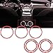 x xotic tech 7PC Red AC Cover Air Conditioner Outlet Ring Trim for 2015 2016 Mercedes Benz W205 C200 GLC
