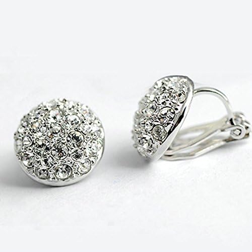 Yoursfs 18k Gold Plated Shinning Cubic Zirconia Clip on Earrings for Women