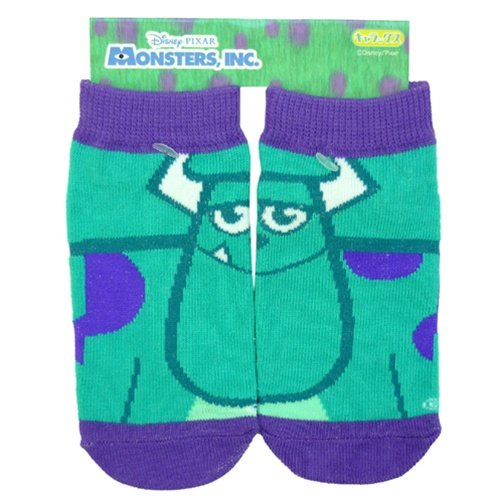 モンスターズインク《サリーLBL×PU》左右ペアキッズソックス☆ディズニーキャラクターグッズ(子供用靴下)通販☆
