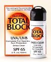 Fallene Total Block UVA/UVB Complete Full Spectrum Sun Protection, SPF 65 Clear, 2 fl Ounces (59 ml)