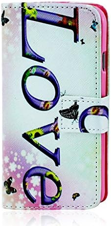 Love Print Design Wallet Leather Flip Folio Magnetic Skin Tpu Case Cover Card Slots for Apple iPhone 6 Plus 5.5''