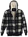 Gioberti Mens Checkered Flannel Hoodie Jacket with Sherpa Lining