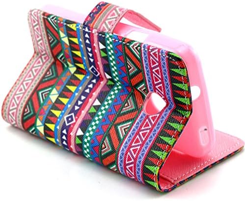 For Huawei Ascend Y330 Case,Joy Chen Colorful National Wind PU Leather Skin Magnetic Flip Slot Card holder Wallet Case Cover for Huawei Ascend Y330 G12 + Screen protector + Stylus Pen