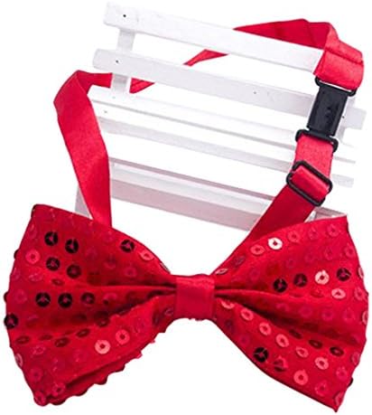 2x Red Sequin Party Bowtie Christmas Costume Cosplay Bow Tie