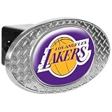 NBA Metal Diamond Plate Trailer Hitch Cover Team: Lakers