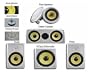 Acoustic Audio HD518 In Wall Ceiling 5.1 Home Theater Stereo Speakers