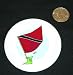 3" button / pin printed with international, trinidad and tobago, country