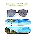 ADEWU-Reflective Revo Color Lens Large Horn Rimmed Style Sunglasses - UV400
