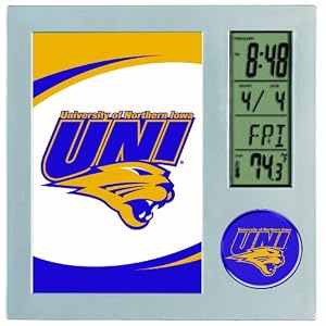 NCAA Northern Iowa Panthers Digital Desk Clock