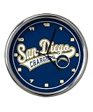 San Diego Chargers Chrome Clock