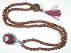 Rudraksha Mala Beads Pink Jade Meditation Yoga Prayer Healing Japamala With Pandents