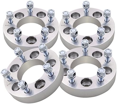 4pcs 1.25" 5x4.5 to 5x5 Wheel Adapters with 1/2" Studs for 5 Lug Jeep Cherokee, Liberty 2002-2012, Wrangler 1987-2006, Grand Cherokee