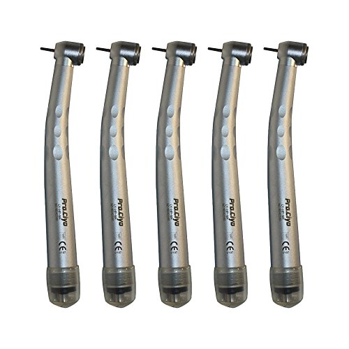 Ciyo Doctor's Tools New High Speed Handpiece Standard Head Torque Push Button Type 3 Water Spray (Pack of 5) 4 Holes (4H)