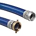 Goodyear EP Cold Blue PVC Suction/Discharge Hose Assembly, Aluminum Male x Brass Female Swivel Couplings