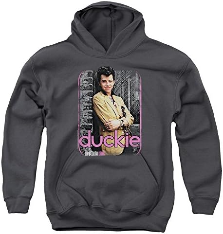 Pretty In Pink - Youth Just Duckie Pullover Hoodie, X-Large, Charcoal