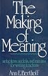 The Making of Meaning: Metaphors, Models and Maxims for Writing Teachers