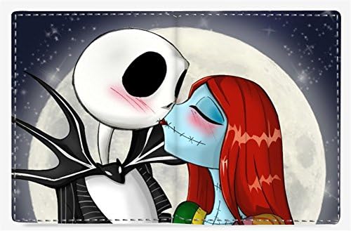 Fashional Leather Ladies Wallet with Jack and Sally Skellington Pattern