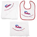 Philadelphia Phillies "Little Fan" Baby Hooded Towel & Bibs 3-Piece Set by McArthur Sports